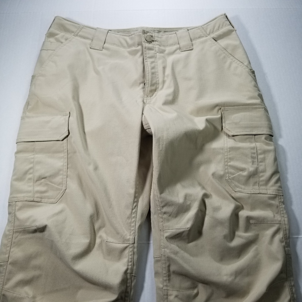 Under Armour Storm Tactical Patrol Pants Mens 36x28 UA Ripstop Khaki Tan - Picture 2 of 9